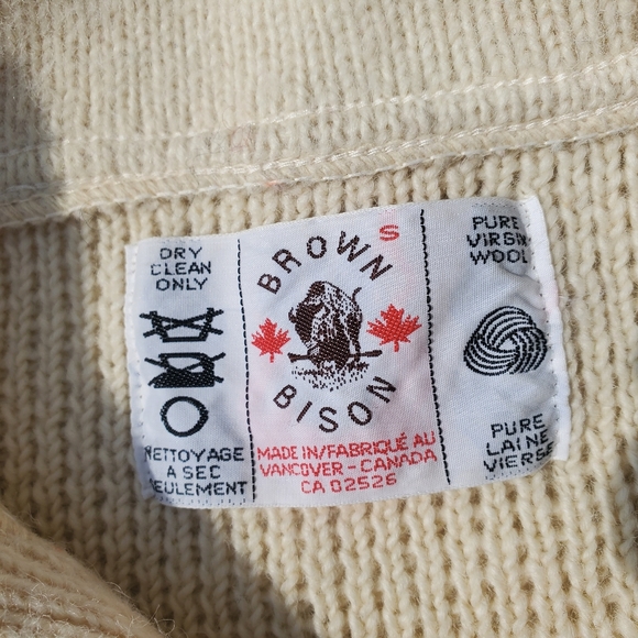 Brown Bison Pullover Knit Sweater Small - Picture 11 of 12